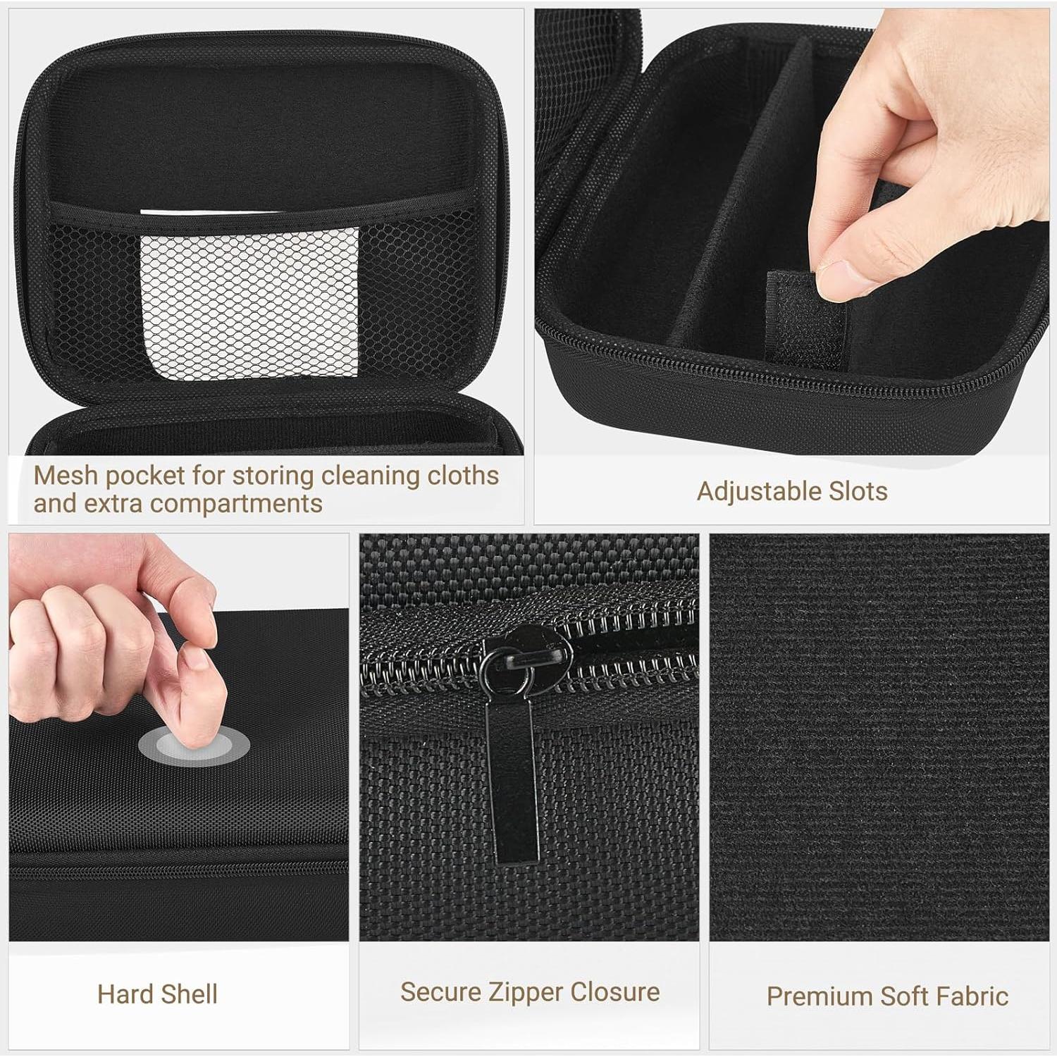 Organizador de Gafas de Sol Mkono Negro 3 Ranuras Ajustables