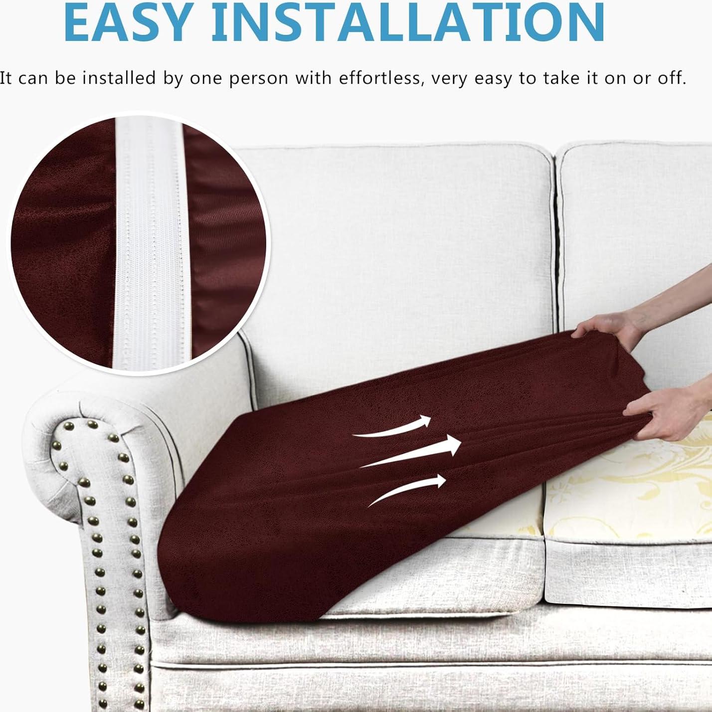 Funda de Cojín Spandex Burdeos Anarachon 61x61 cm