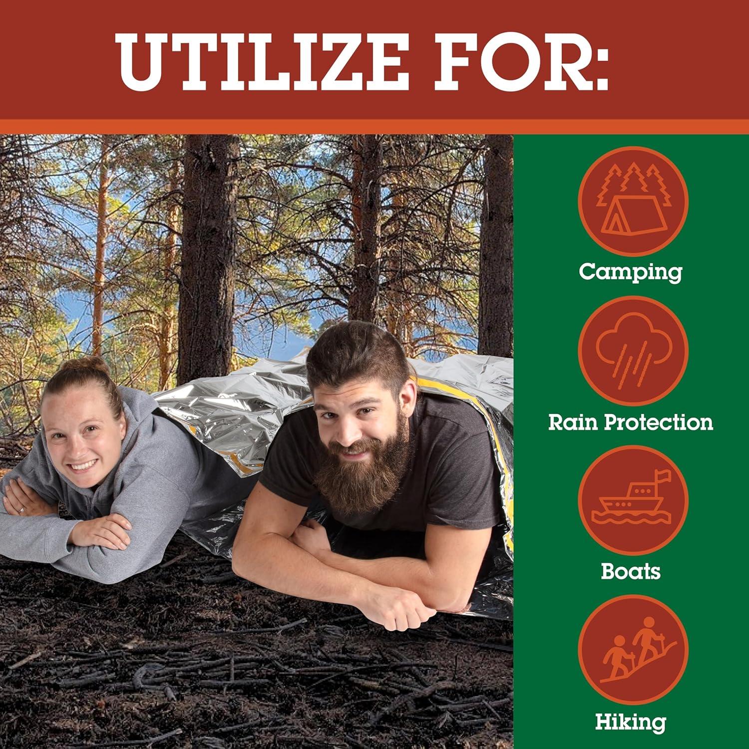 Saco de dormir de emergencia Grizzly Gear Mylar 2 personas