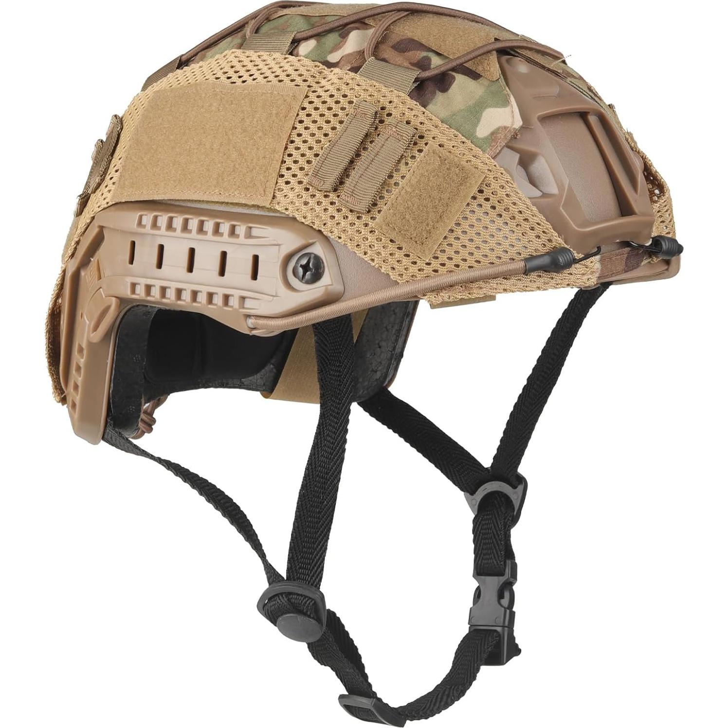 Casco Táctico SANYETS Hel-24-001 Negro con Accesorios