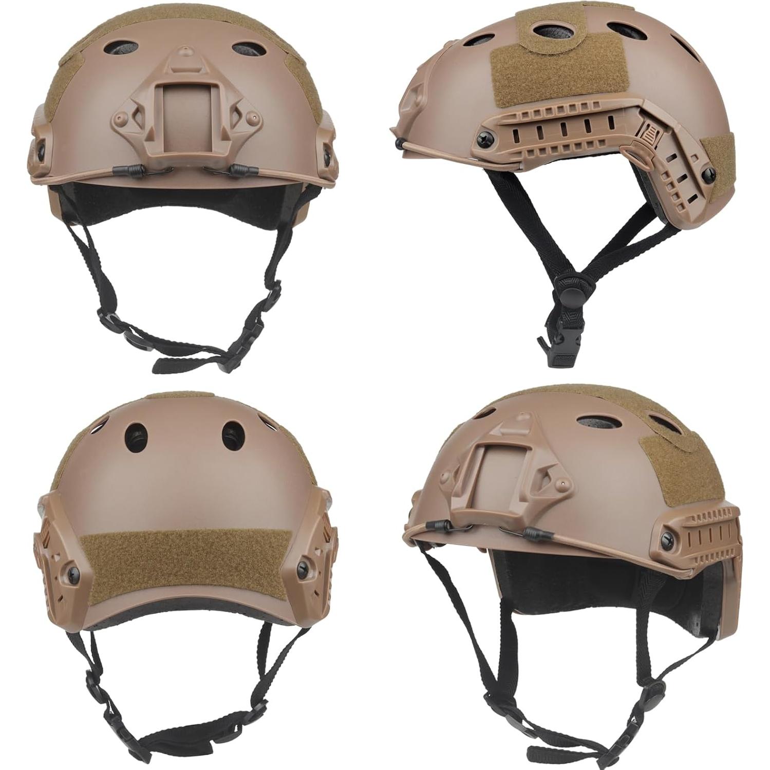 Casco Táctico SANYETS Hel-24-001 Negro con Accesorios