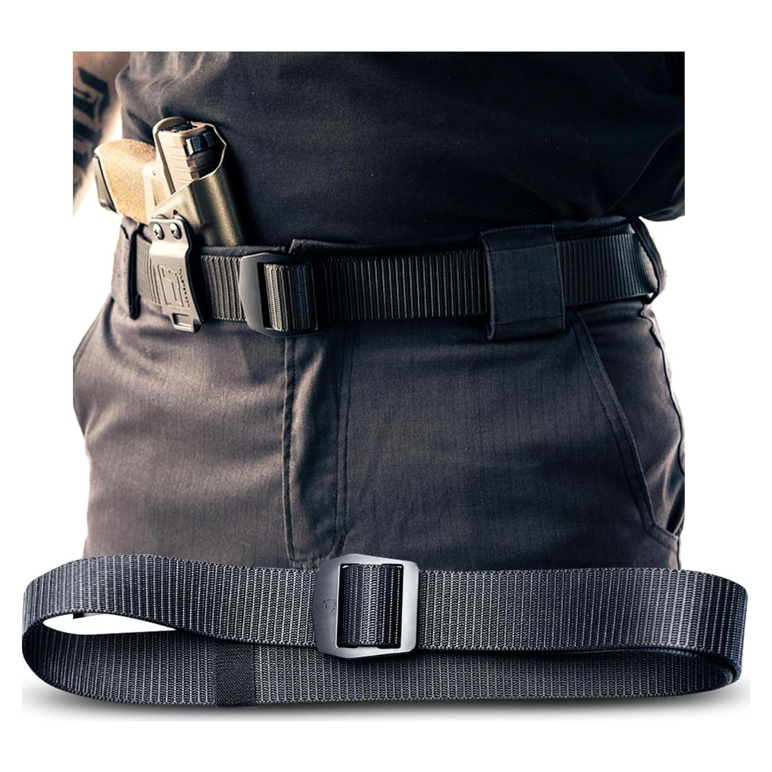 Cinturón Táctico Shirt Stay Plus Negro Ajustable 71 a 122 cm