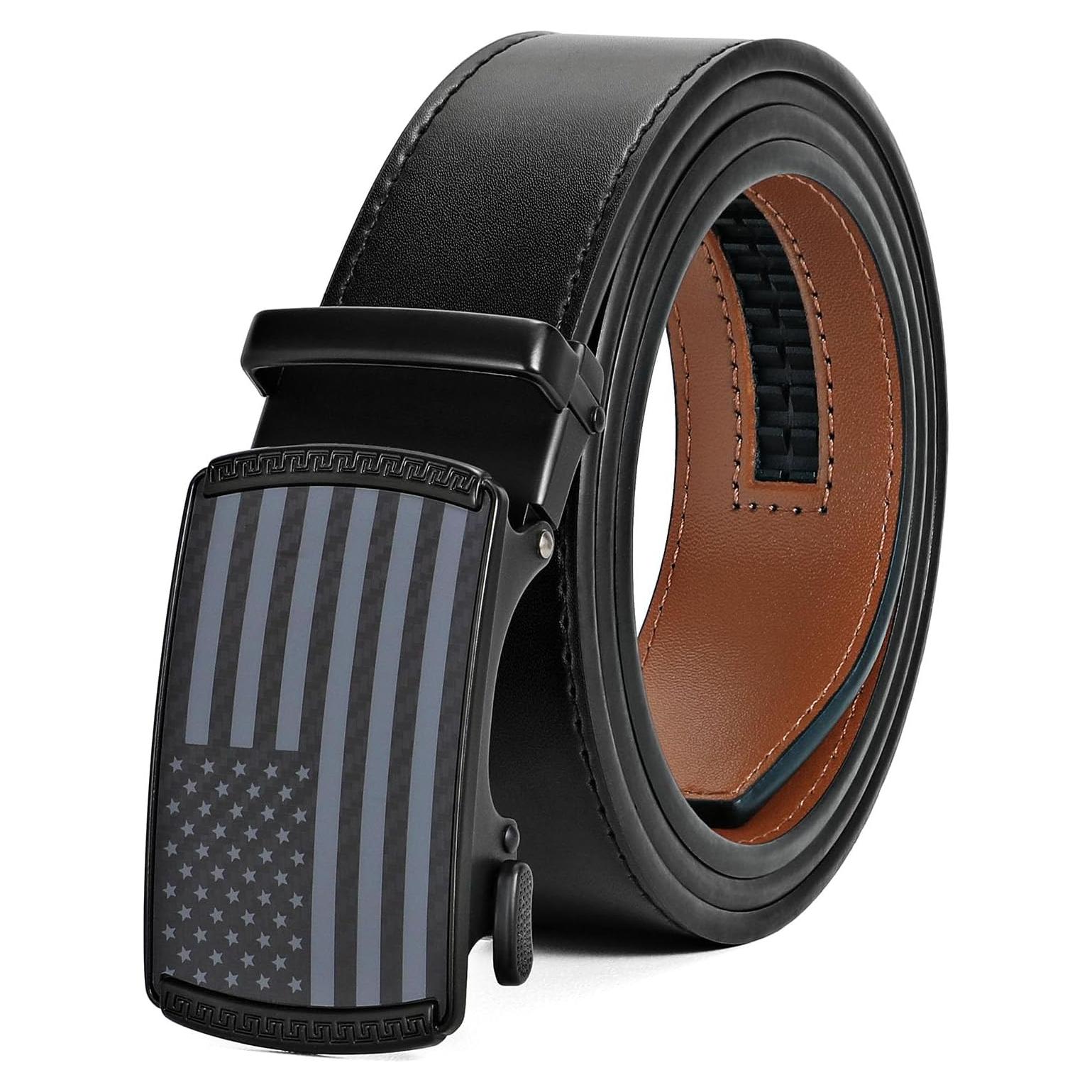 Cinturón Ratchet SANSTHS para Hombres 3,18 cm Ajustable