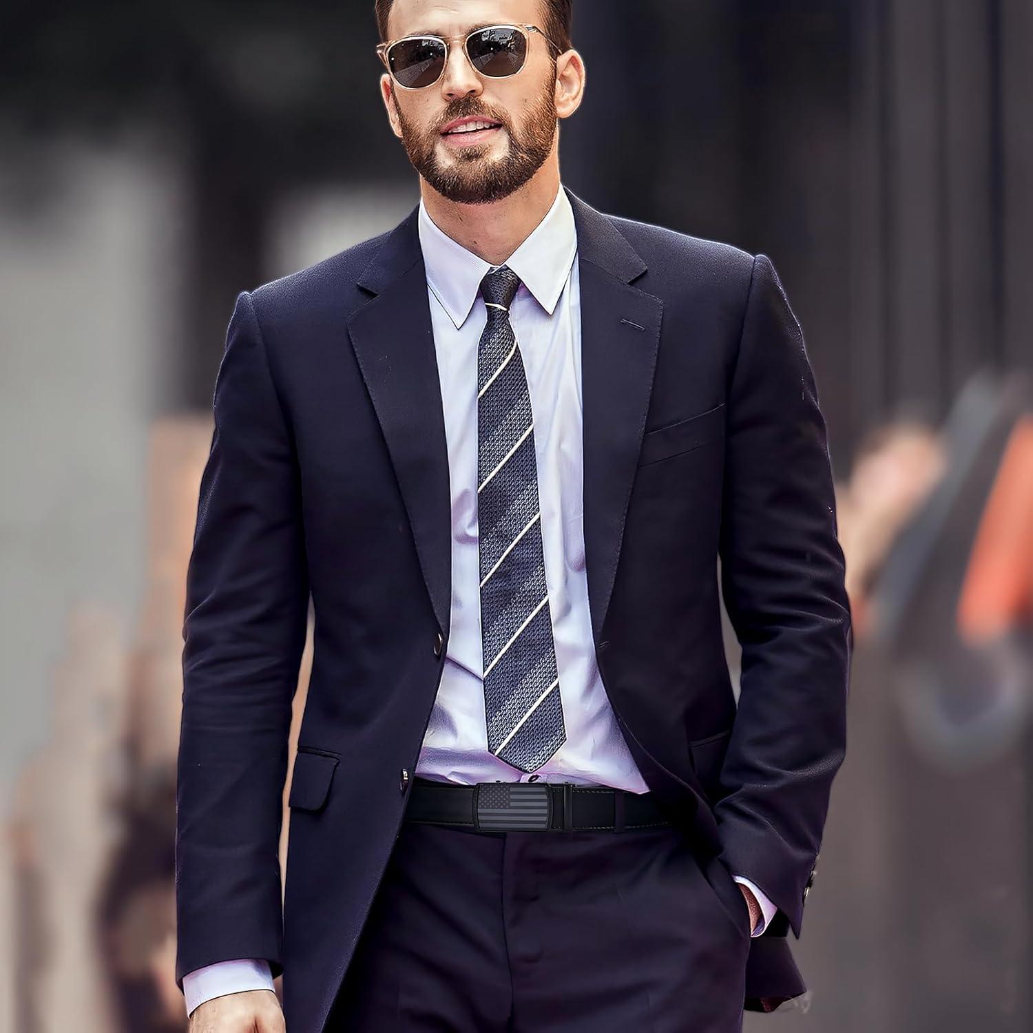 Cinturón Ratchet SANSTHS para Hombres 3,18 cm Ajustable