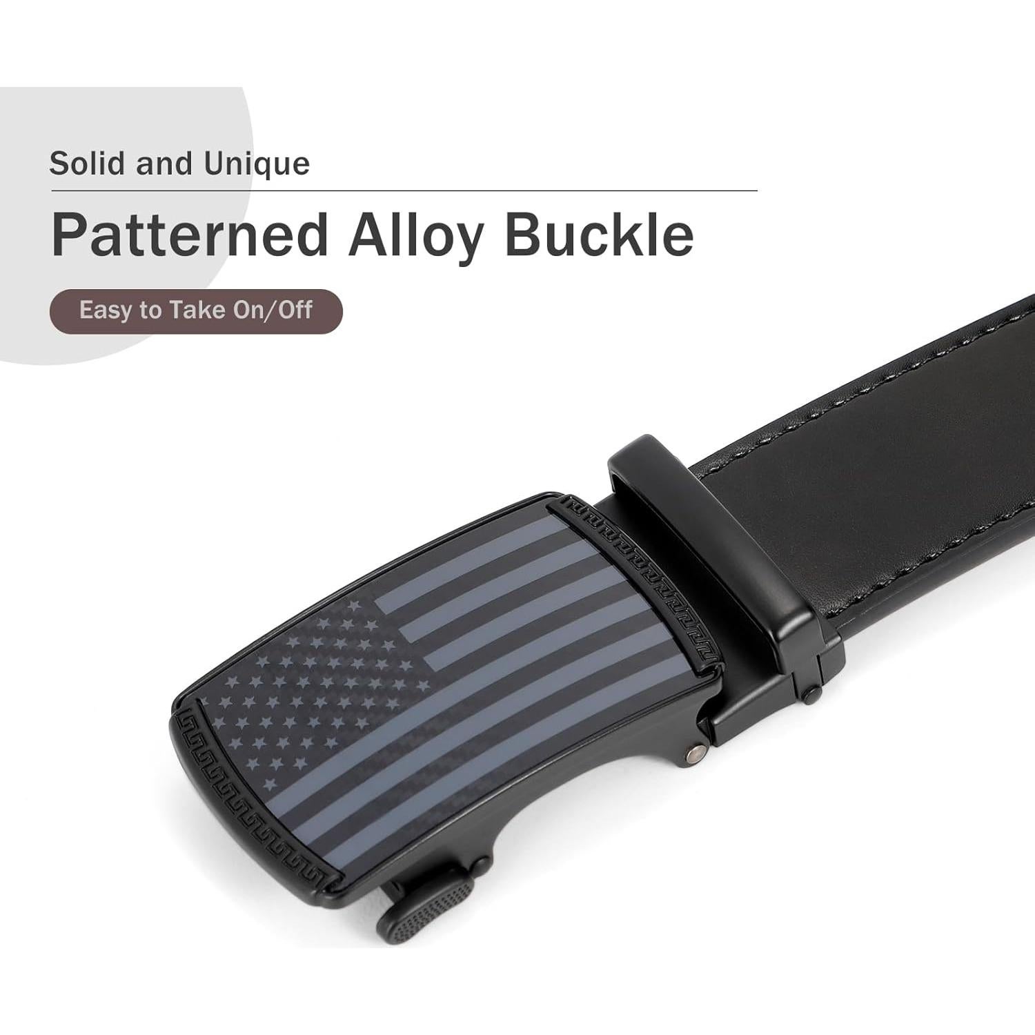 Cinturón Ratchet SANSTHS para Hombres 3,18 cm Ajustable