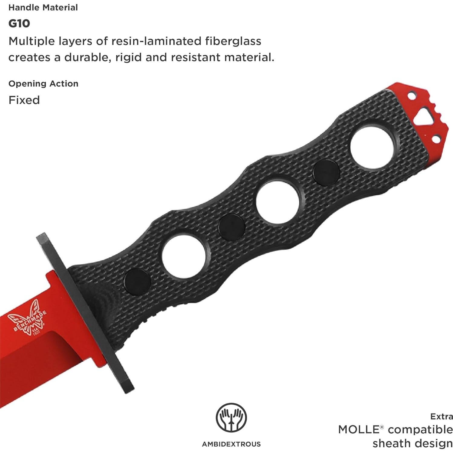 Cuchillo de Entrenamiento Benchmade SOCP 185T G10 Negro