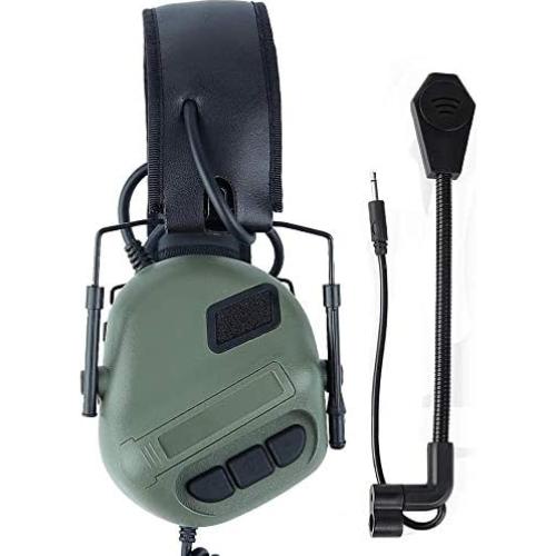 Auricular Táctico ATAIRSOFT HD-08 Verde OD para Airsoft