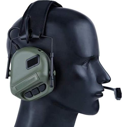 Auricular Táctico ATAIRSOFT HD-08 Verde OD para Airsoft