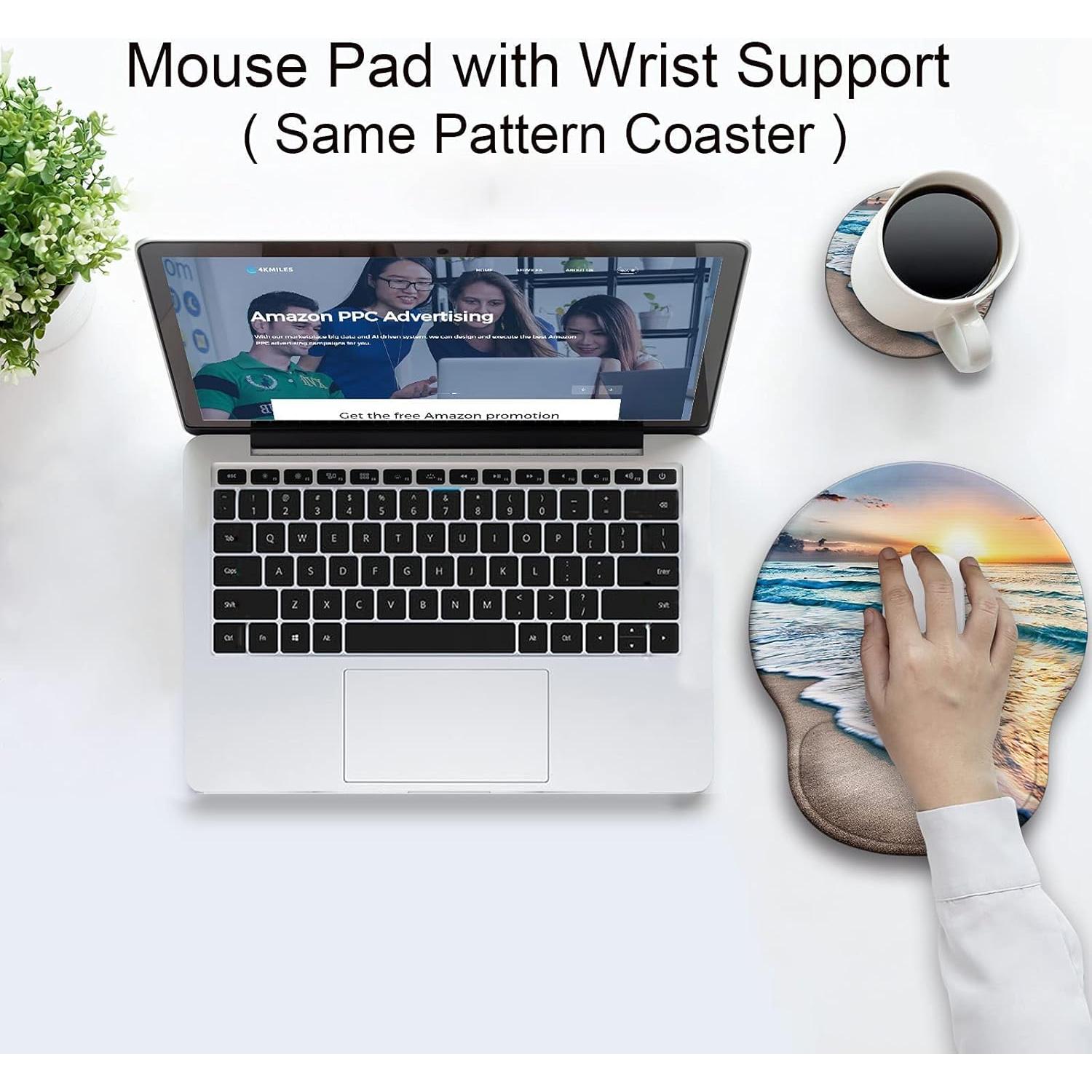 Alfombrilla de Ratón Ergonómica Wiabsi con Reposamuñecas de Gel