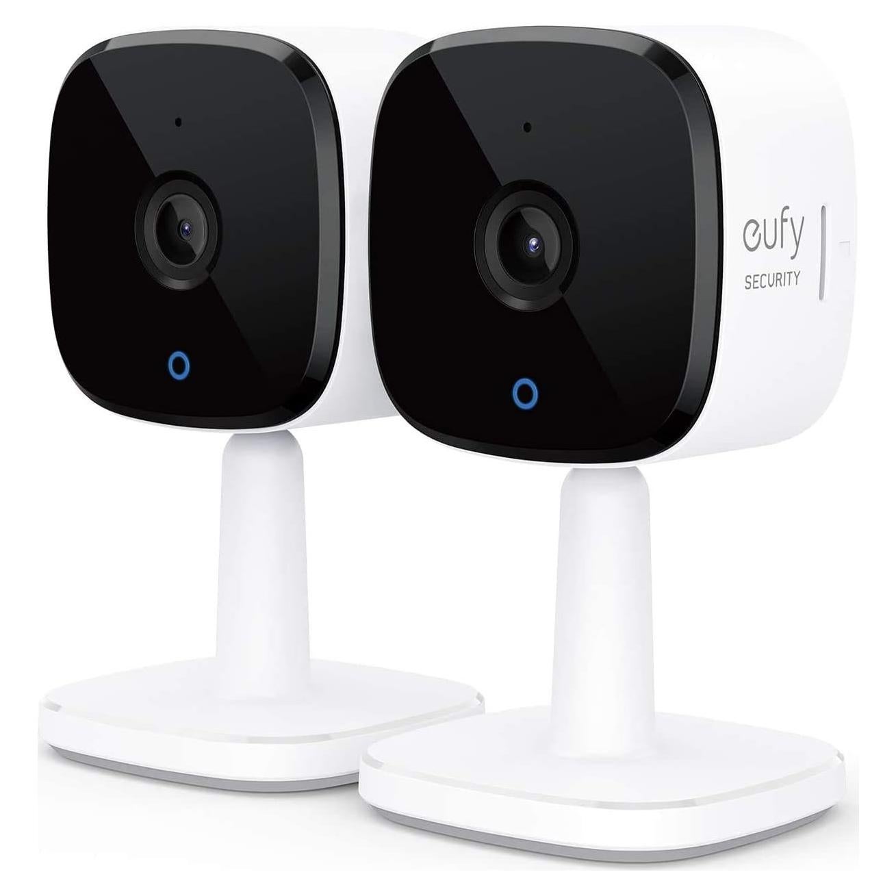 eufy Security Indoor Cam C120 2-Cam Kit | 2K Security Indoor Camera | Plug-in Camera with Wi-Fi | Human and Pet AI | Works with Voice Assistants | Night Vision | Two-Way Audio | HomeBase 3 Compatible