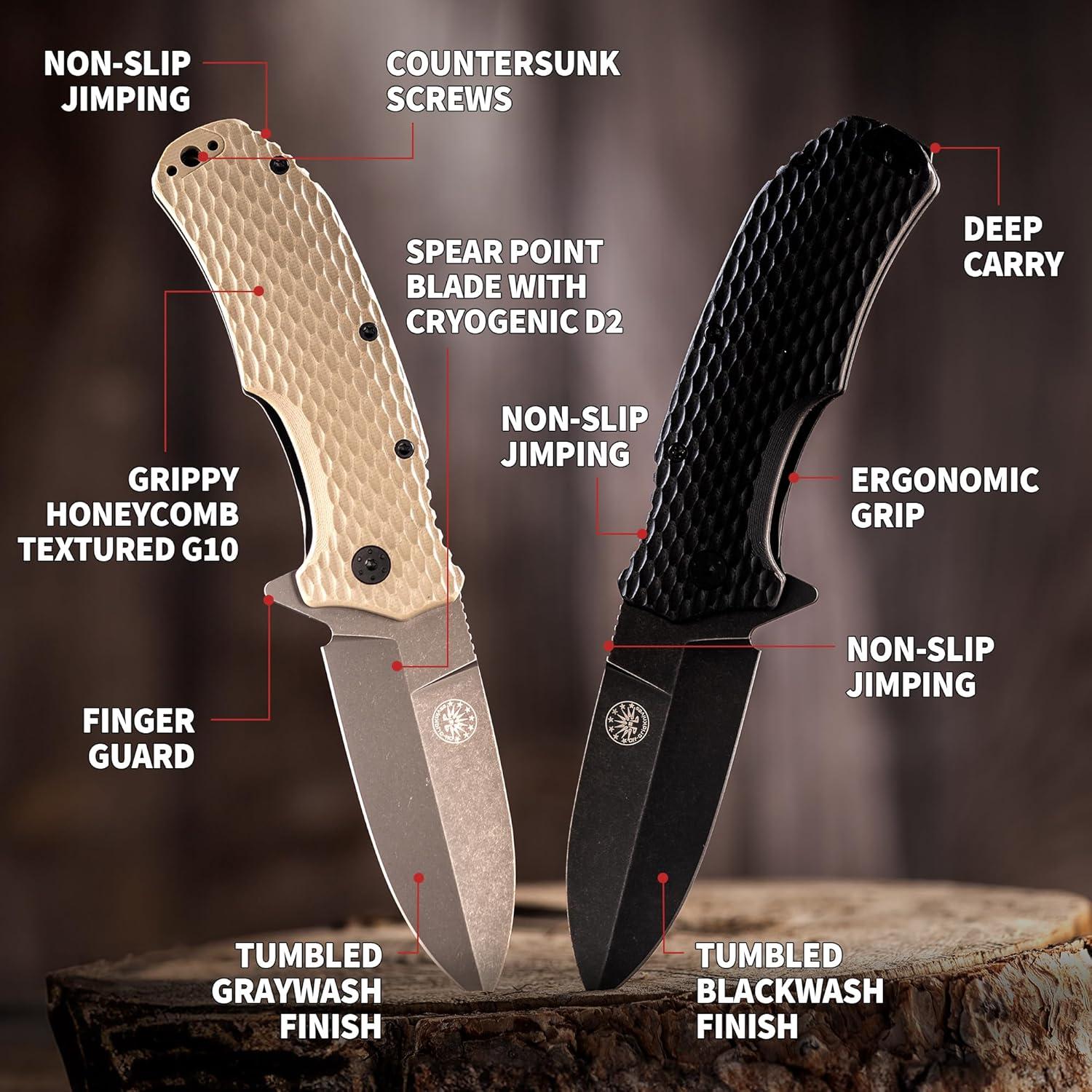 Cuchillo Off-Grid Rapid Fire Stinger, Acero D2, Coyote