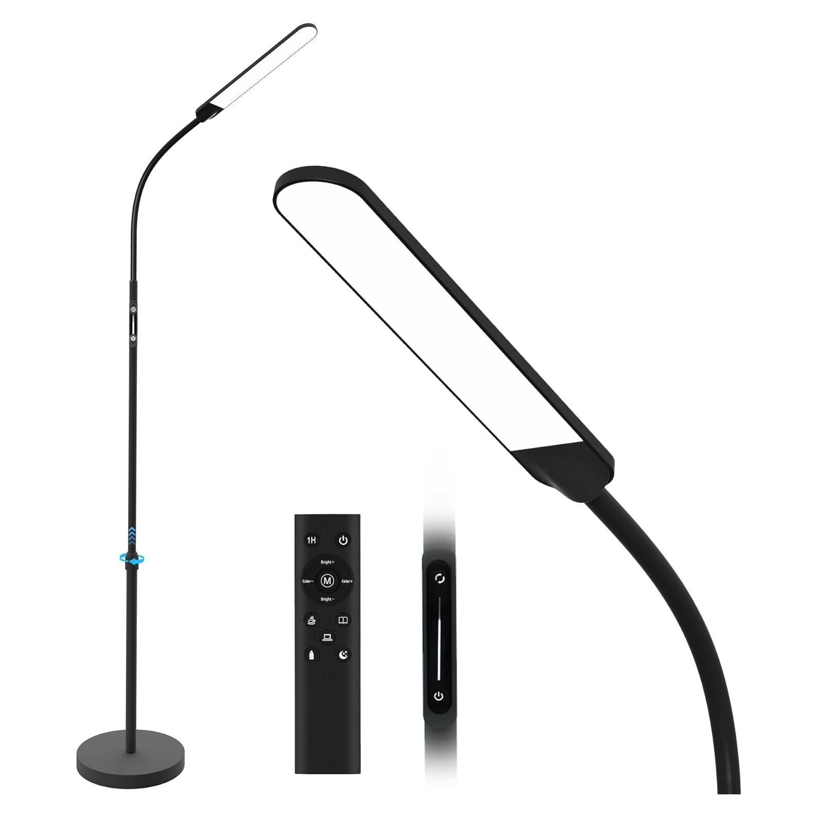 Lámpara de Pie LED NXONE Ajustable 187.96 cm Negra
