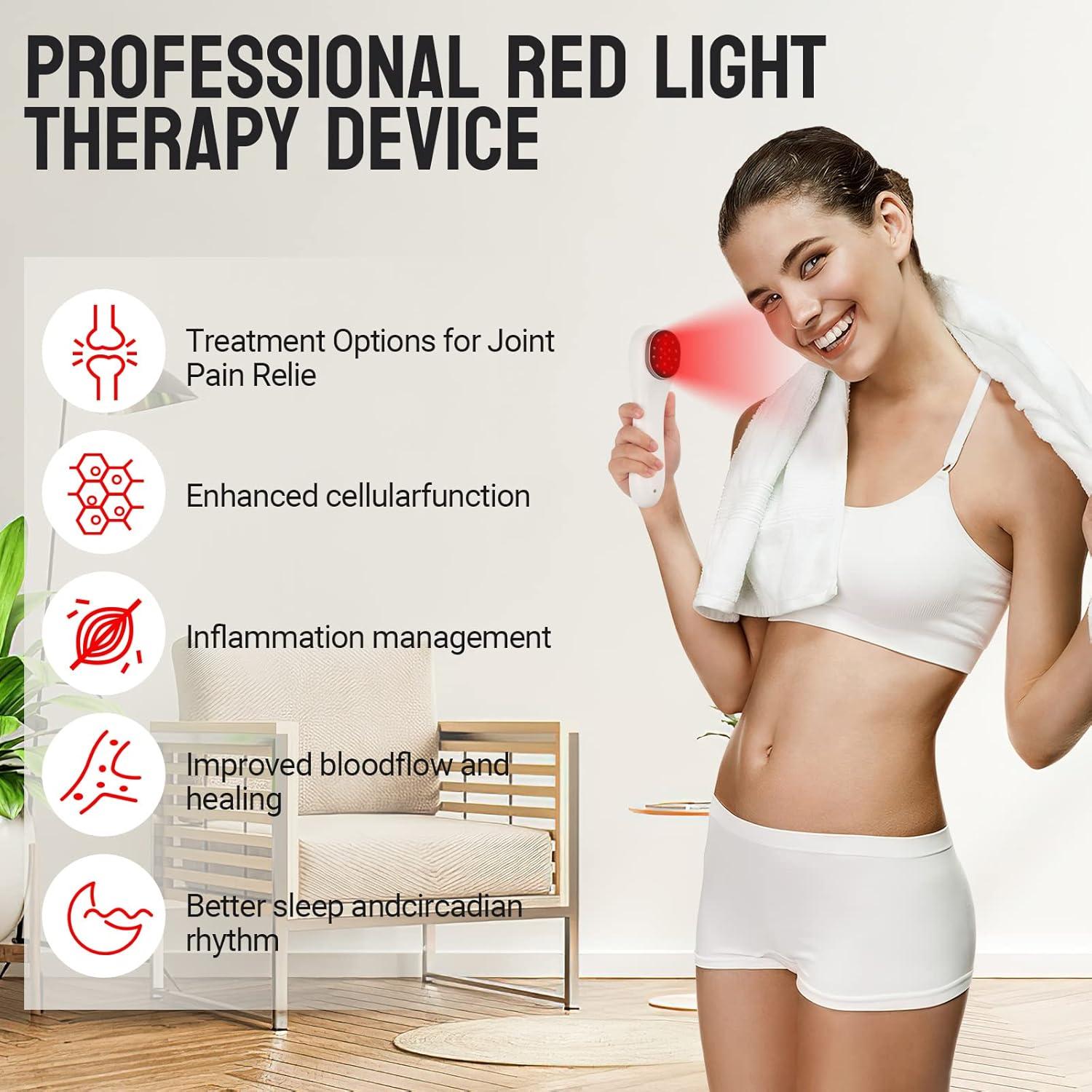 Dispositivo de Terapia de Luz Roja Holsn 650nm y 808nm Alivio Dolor