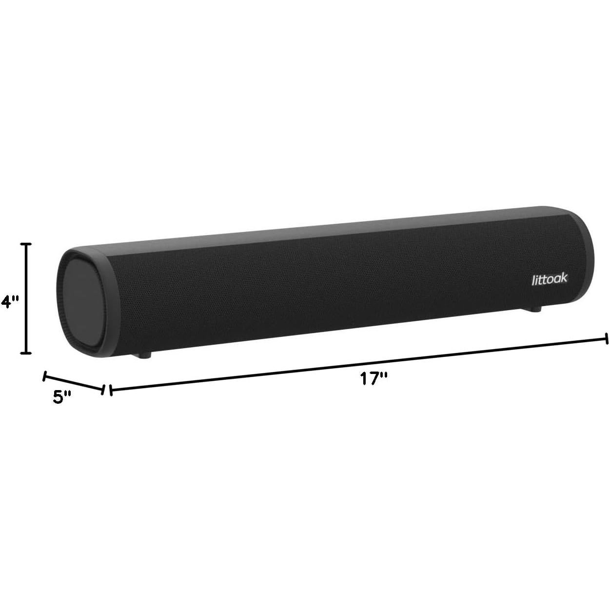 Sound Bar for TV, Bluetooth 5.0 Soundbar, 50 Watt 16 Inch Soundbars for Home Audio, Gaming, Projectors, TV Speakers Supports HDMI ARC/Optical/RCA/USB/AUX/Coax in Connection, Wall Mountable