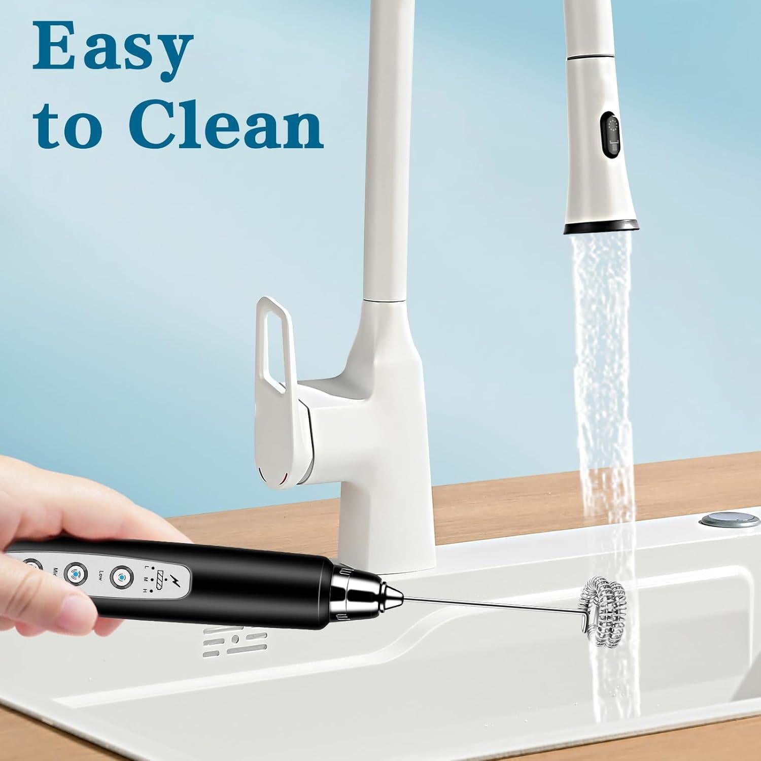 Espumador de Leche Eléctrico BSRGMS Negro 3 Velocidades