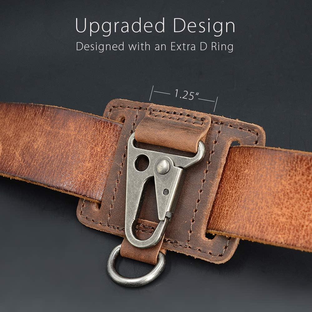 Soporte de llavero de cuero Diodrio con clip resistente