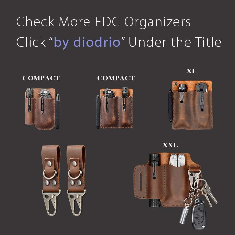 Soporte de llavero de cuero Diodrio con clip resistente