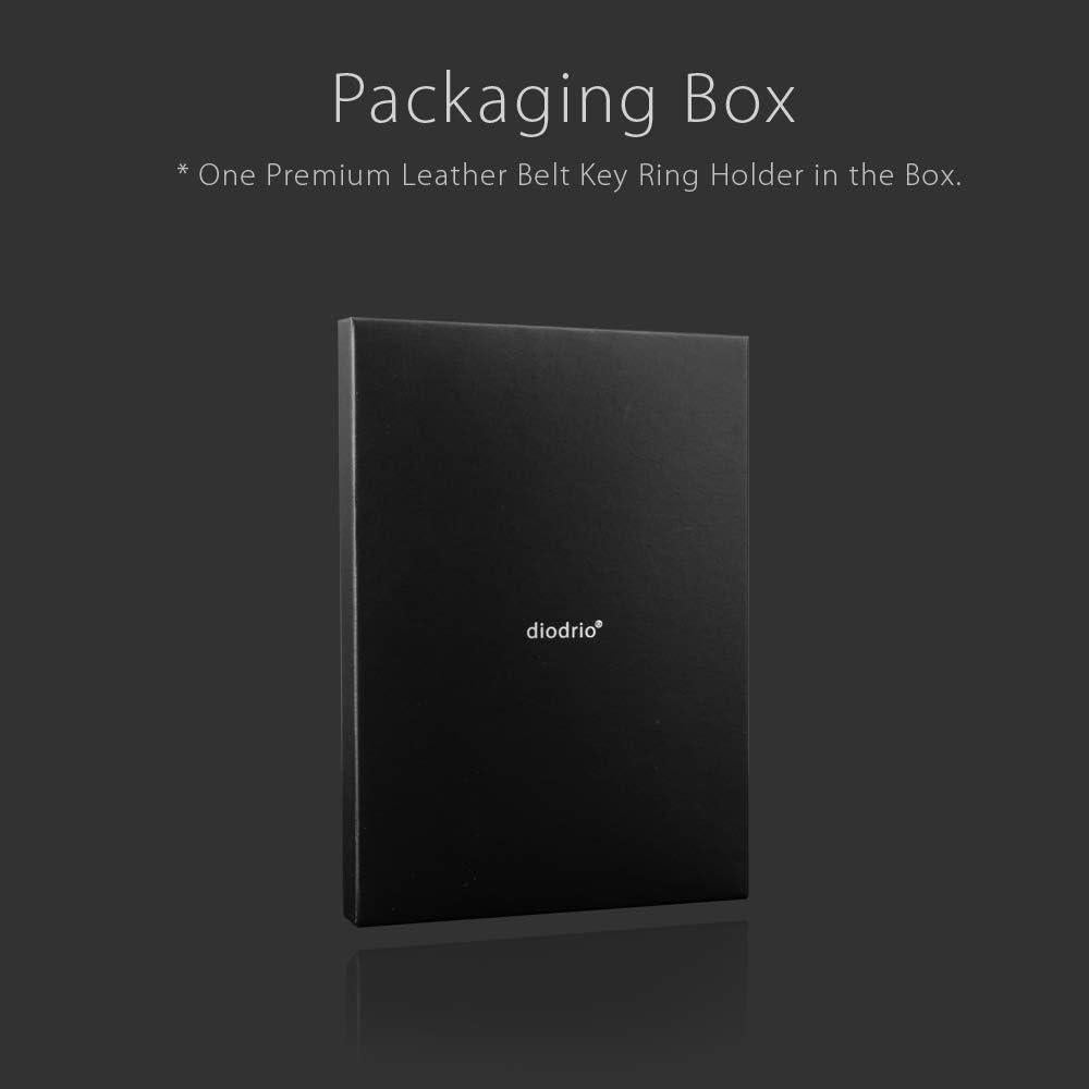 Soporte de llavero de cuero Diodrio con clip resistente