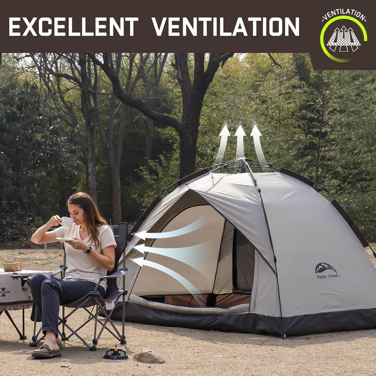 Carpa de Camping Happy Travel Pop Up 2 Personas Impermeable