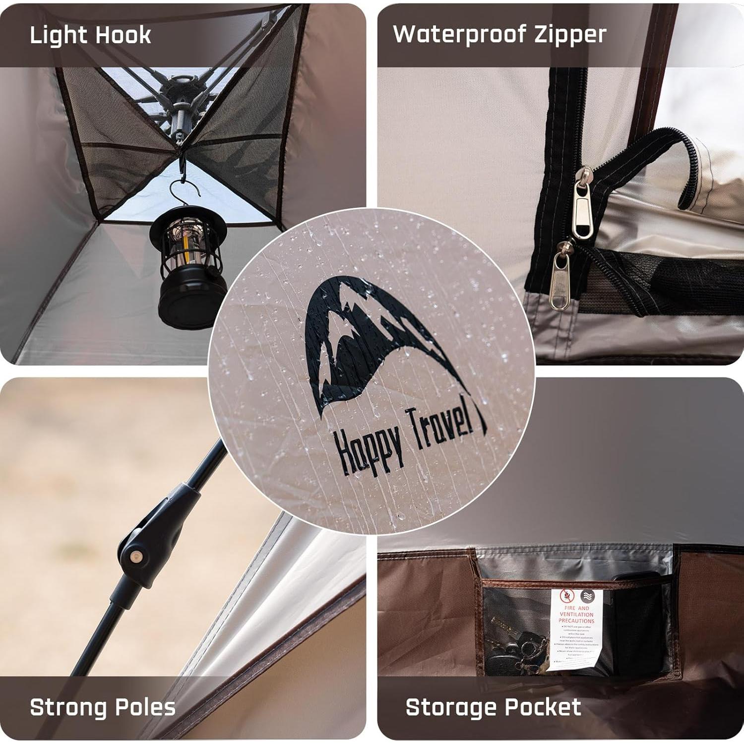 Carpa de Camping Happy Travel Pop Up 2 Personas Impermeable