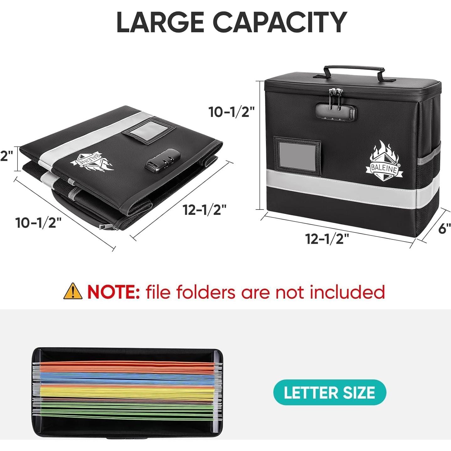 Caja de Documentos a Prueba de Fuego BALEINE 31.5x26.4x15.2cm