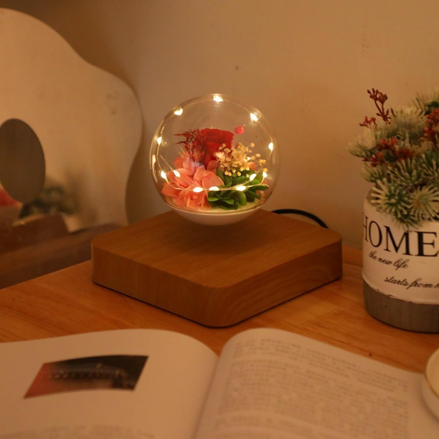 Lámpara Flotante Magnética HCNT Nube-Rosa LED 21.34x24.38cm