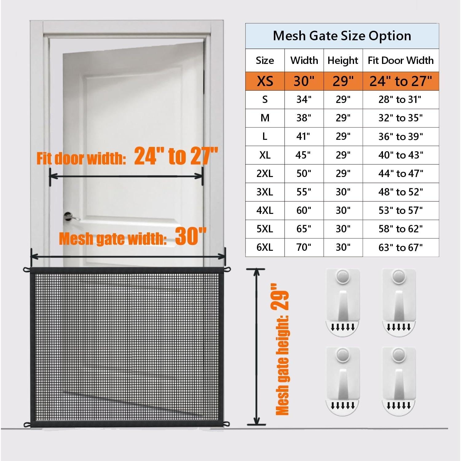 Puerta de Malla para Perros Cupount 73.66x76.2 cm Ajustable