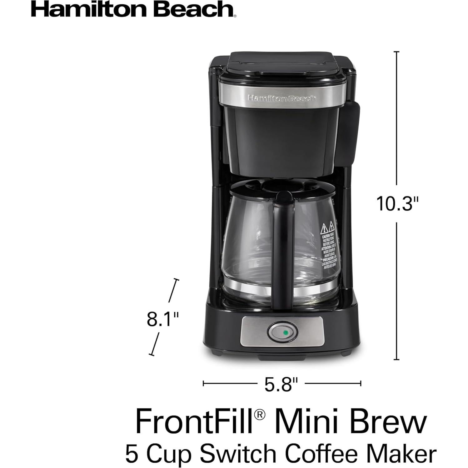 Cafetera de Goteo Hamilton Beach 5 Tazas Compacta Automática