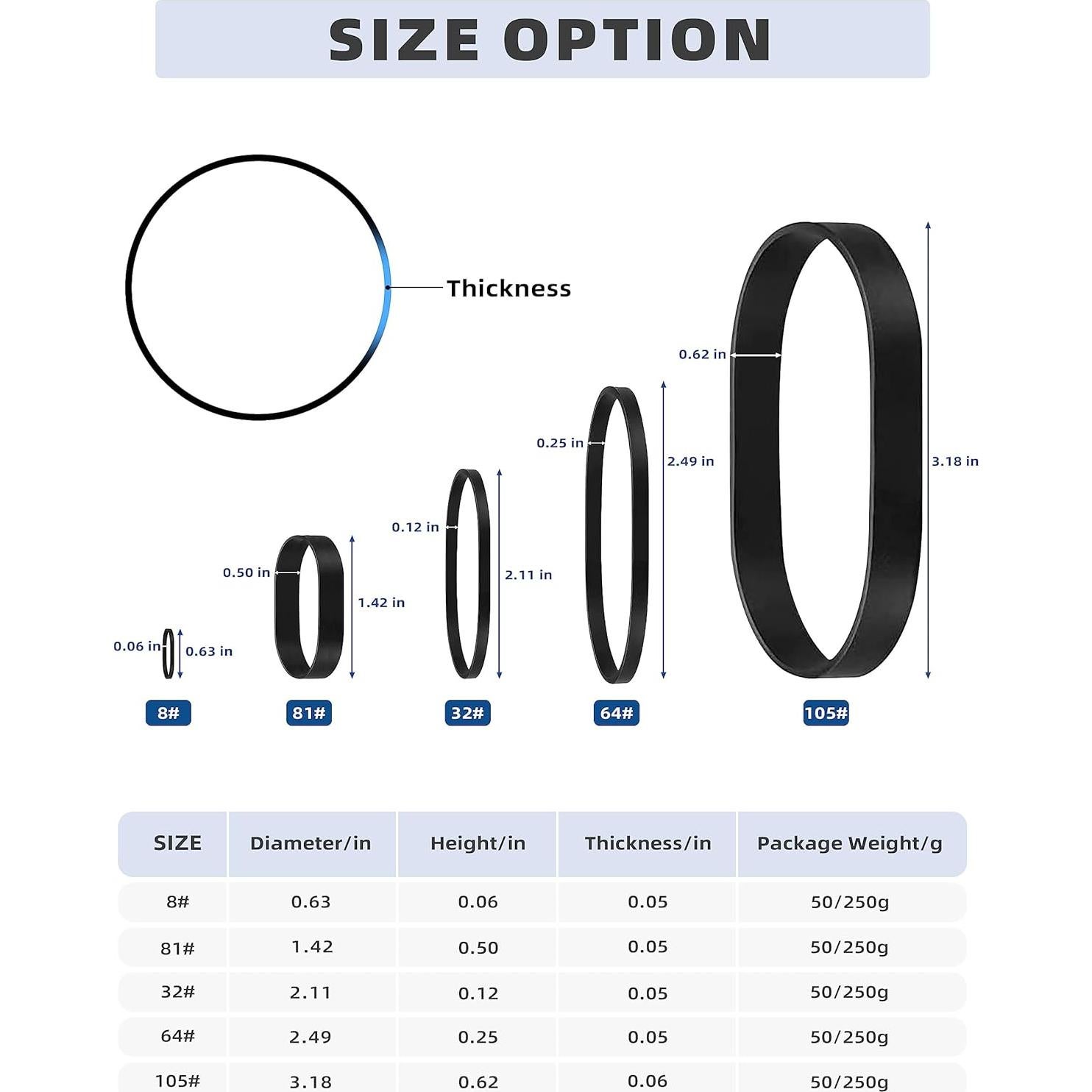 Banda Táctica BLUEWING 50g para Pesca Tamaño 64#