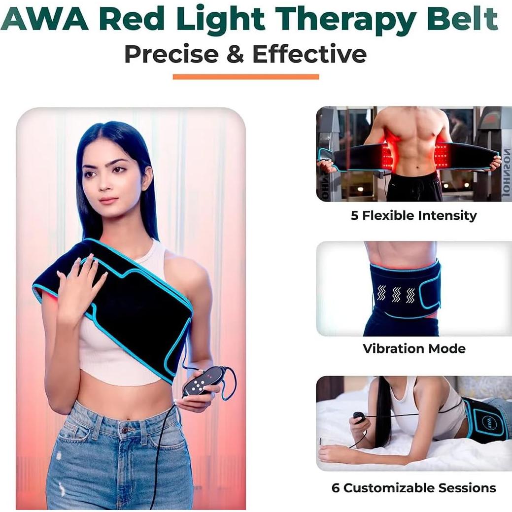 Cinturón de Terapia de Luz Roja AWA LX200 Alivio Dolor