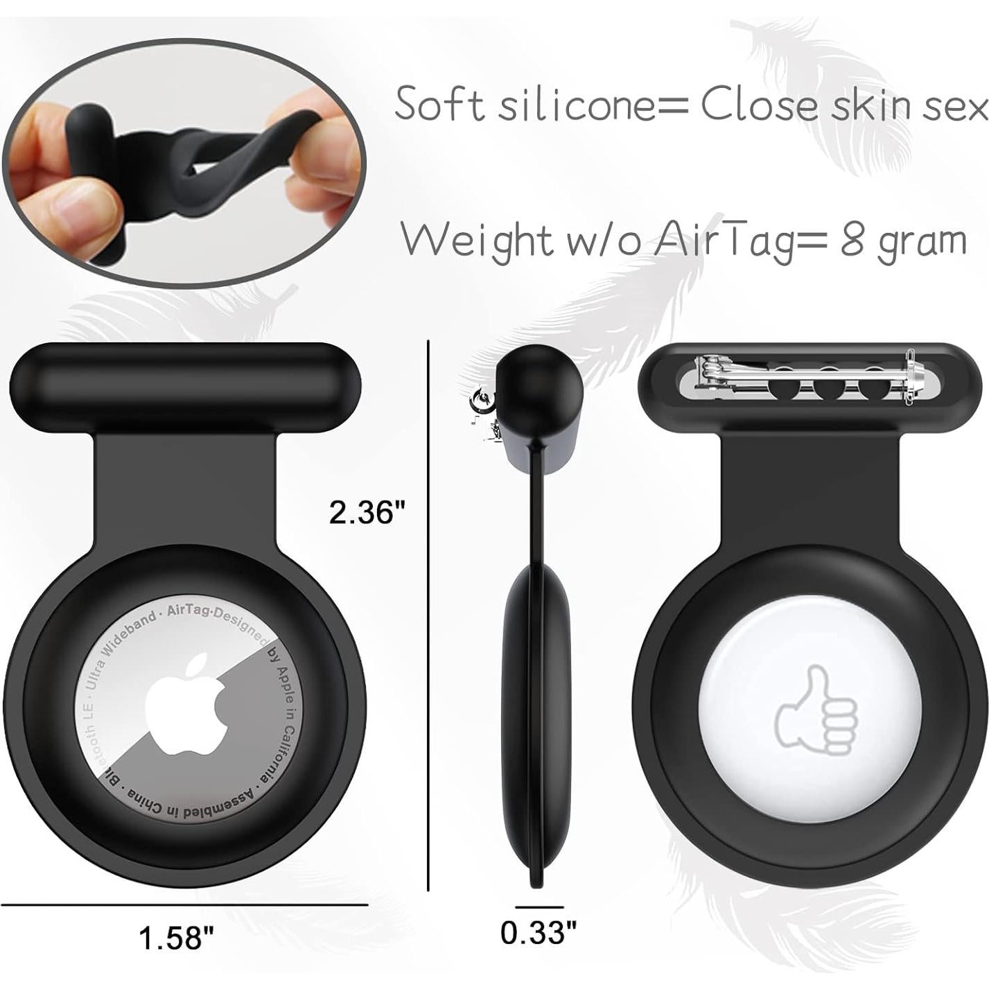 Soporte Oculto para AirTag Apple - Funda Silicona Niños 4 Unidades