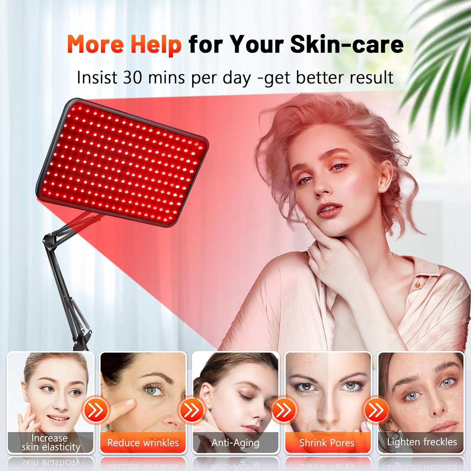 Lámpara de Terapia de Luz Roja HALIDODO 660/850/940nm Ajustable