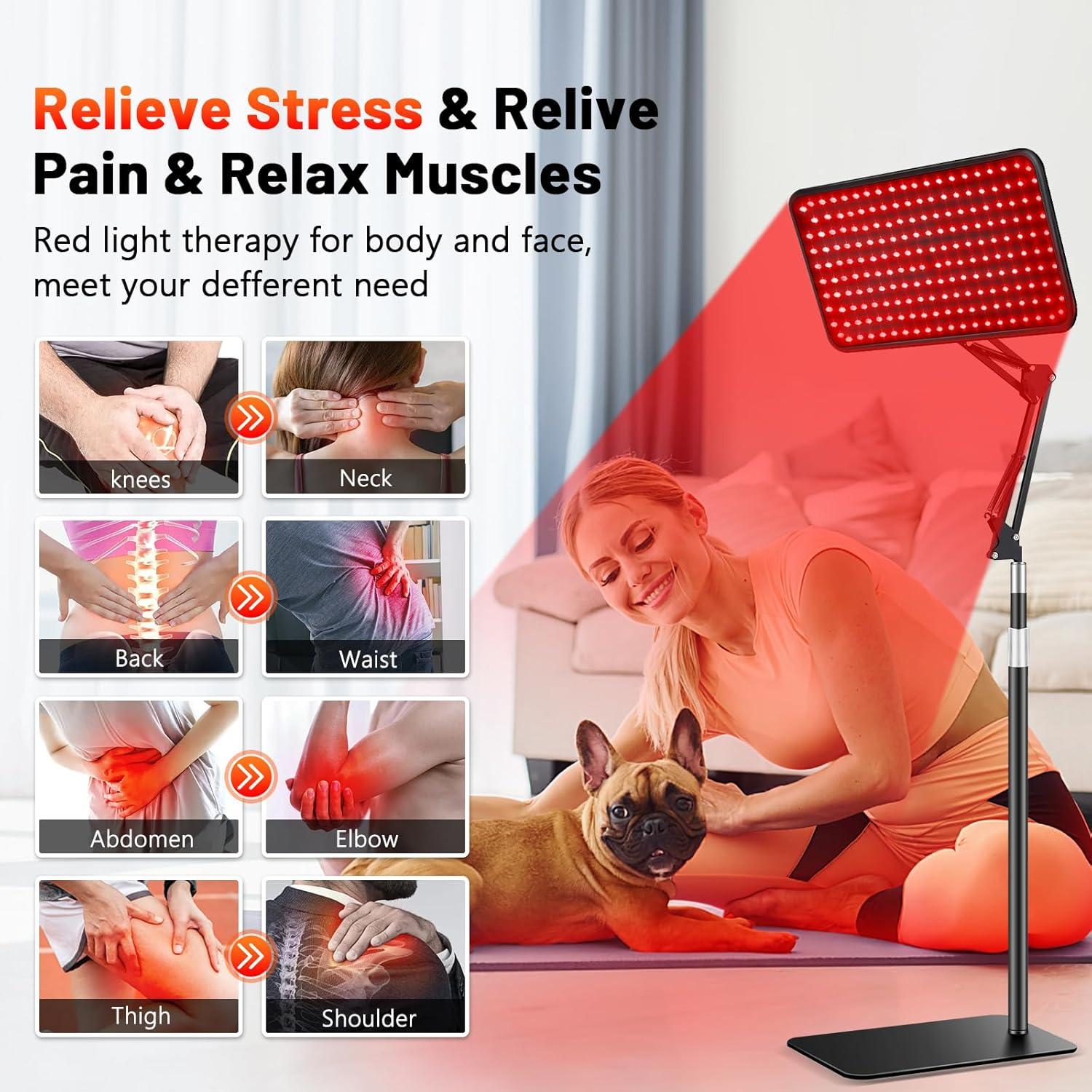 Lámpara de Terapia de Luz Roja HALIDODO 660/850/940nm Ajustable