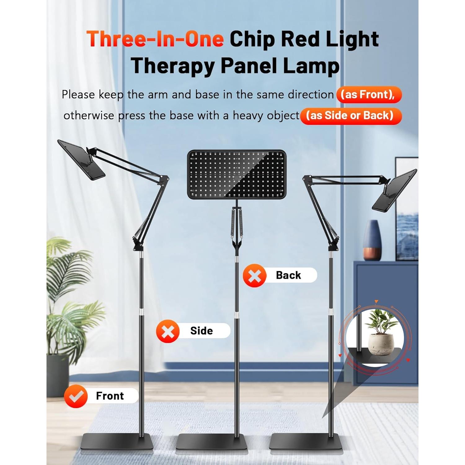 Lámpara de Terapia de Luz Roja HALIDODO 660/850/940nm Ajustable