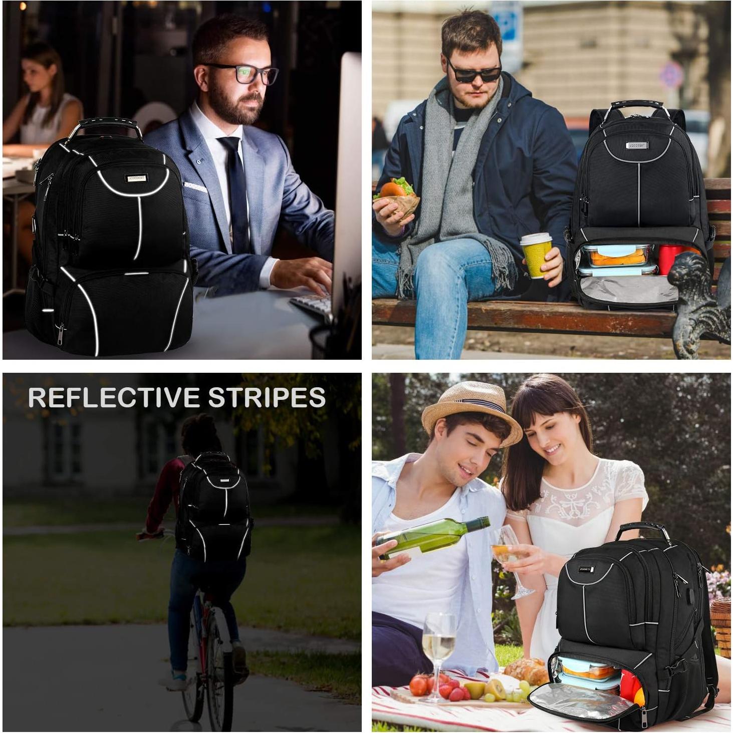 Mochila Enfriadora Aislada VECKUSON 17.3" Gris RFID USB