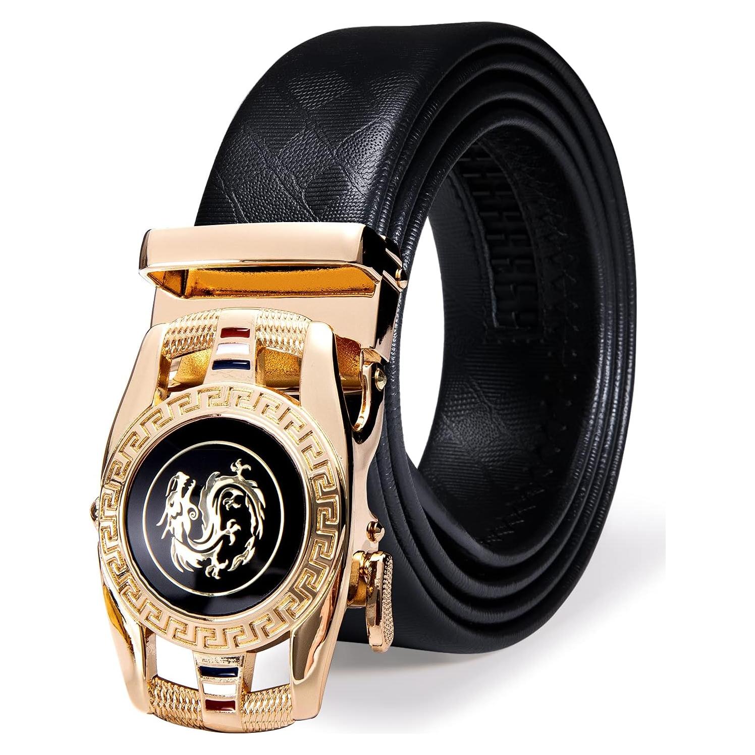 Cinturón de Cuero Genuino Dubulle para Hombres, Ajustable 110-150 cm