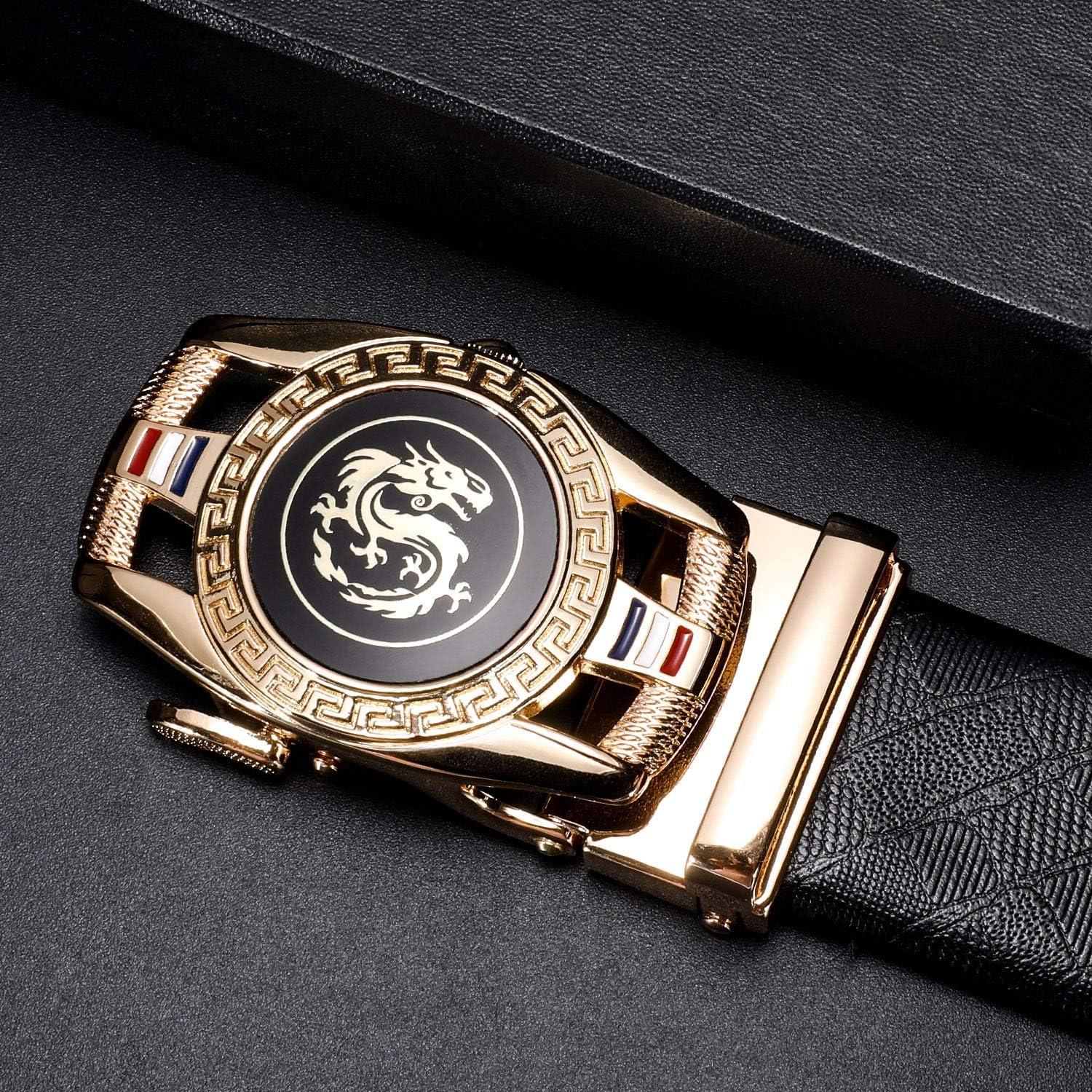 Cinturón de Cuero Genuino Dubulle para Hombres, Ajustable 110-150 cm