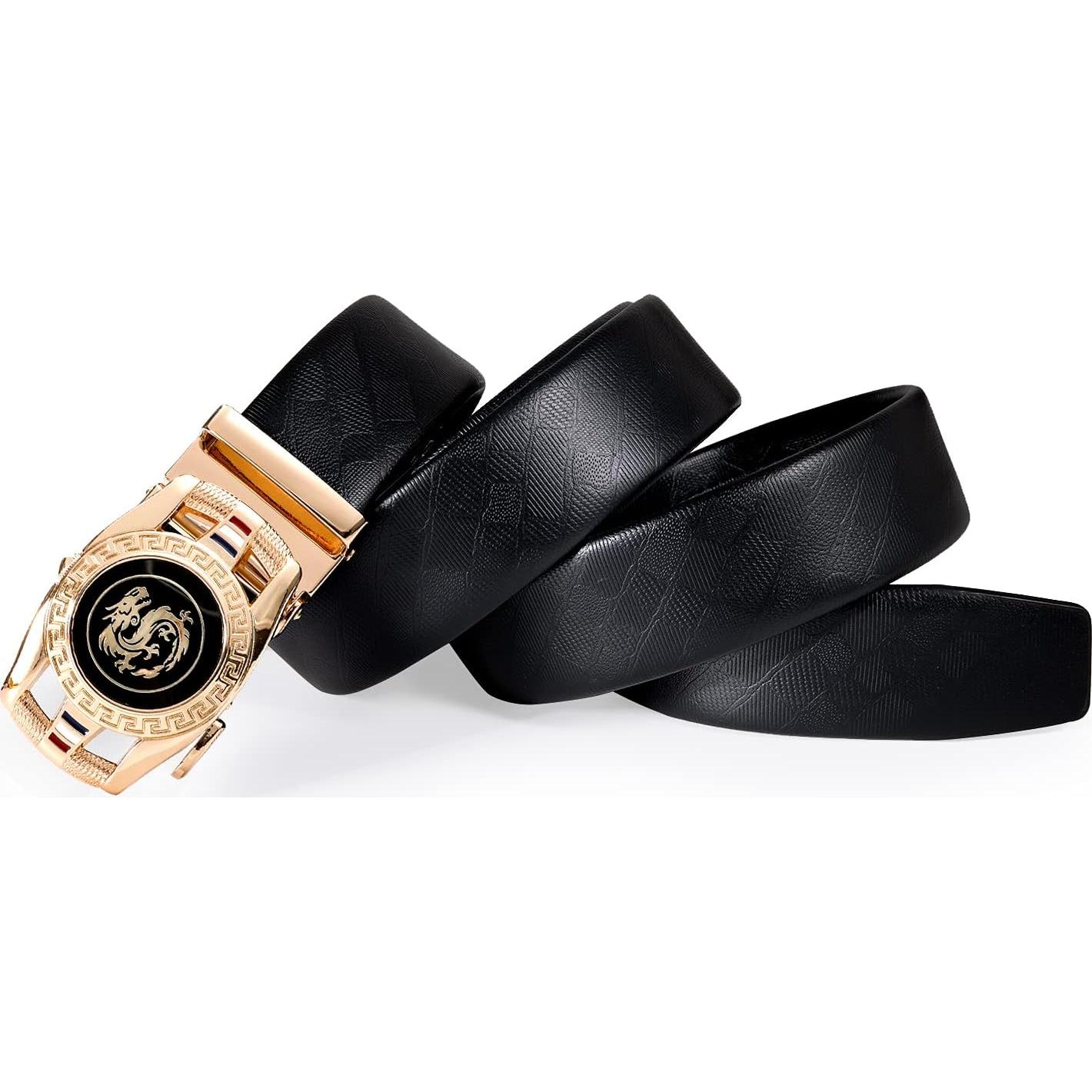 Cinturón de Cuero Genuino Dubulle para Hombres, Ajustable 110-150 cm