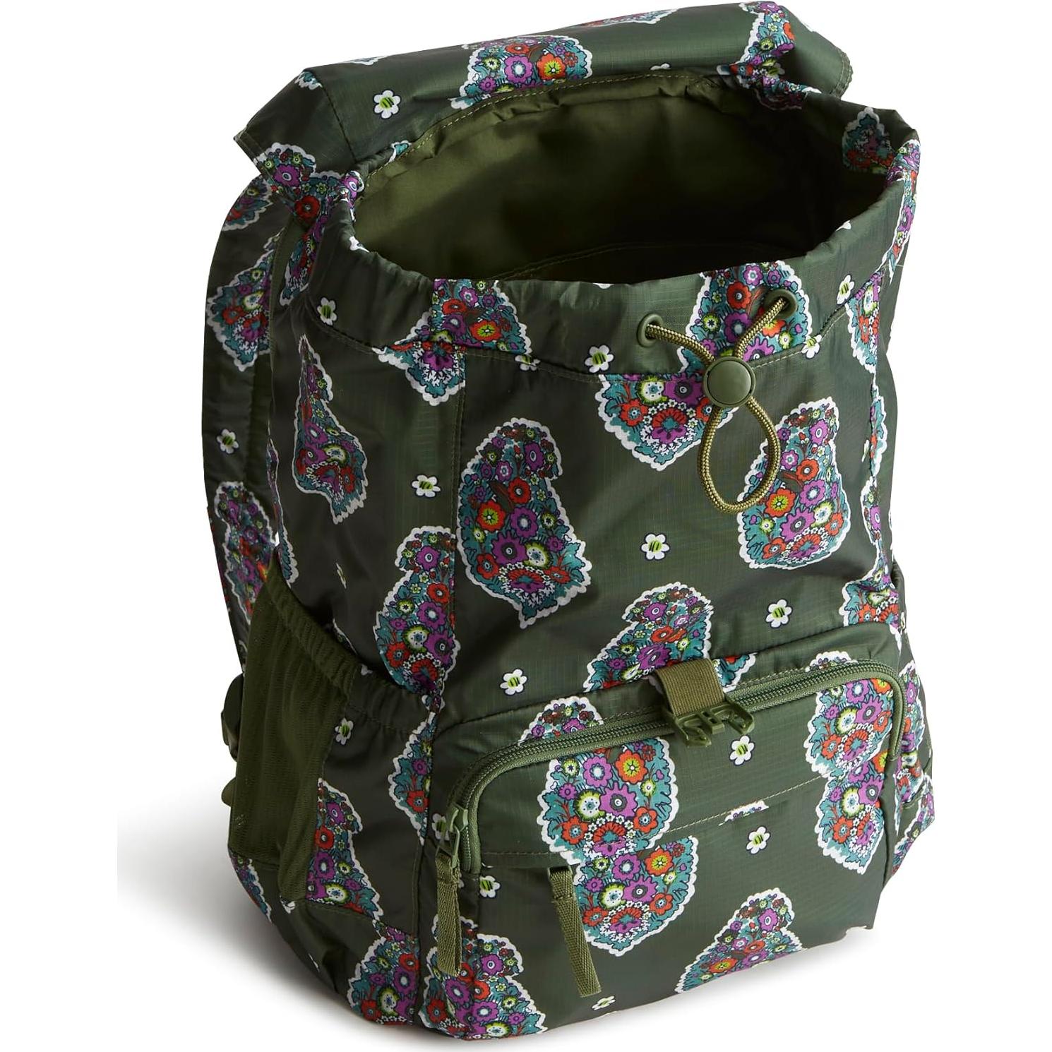 Mochila Vera Bradley Ripstop Kew Gardens Verde 40.6x27.9 cm