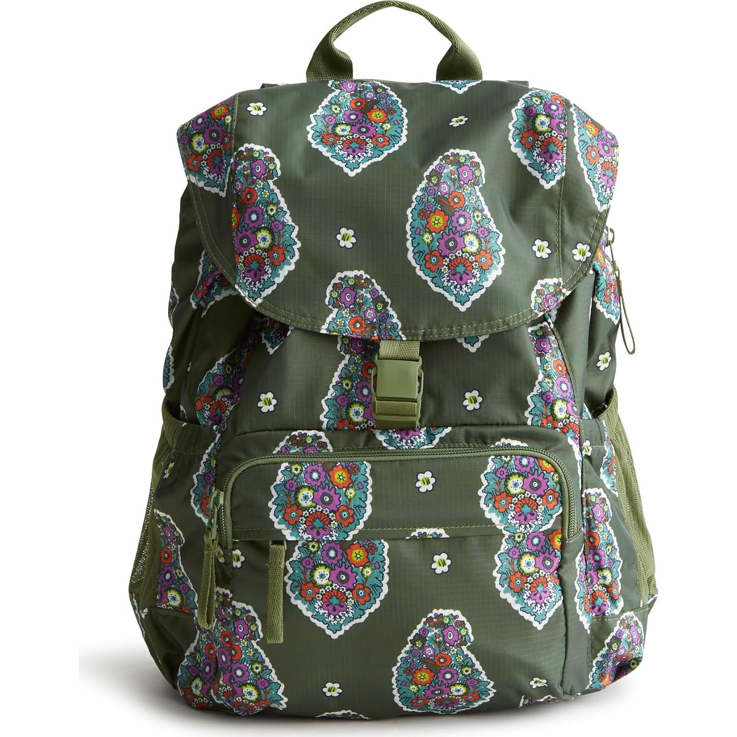 Mochila Vera Bradley Ripstop Kew Gardens Verde 40.6x27.9 cm