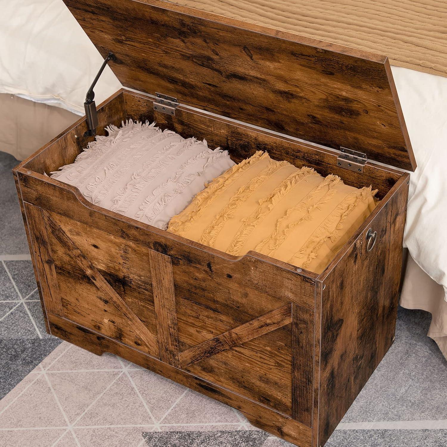 Banco de Almacenamiento HOOBRO Cofre Madera 220L 99.79kg