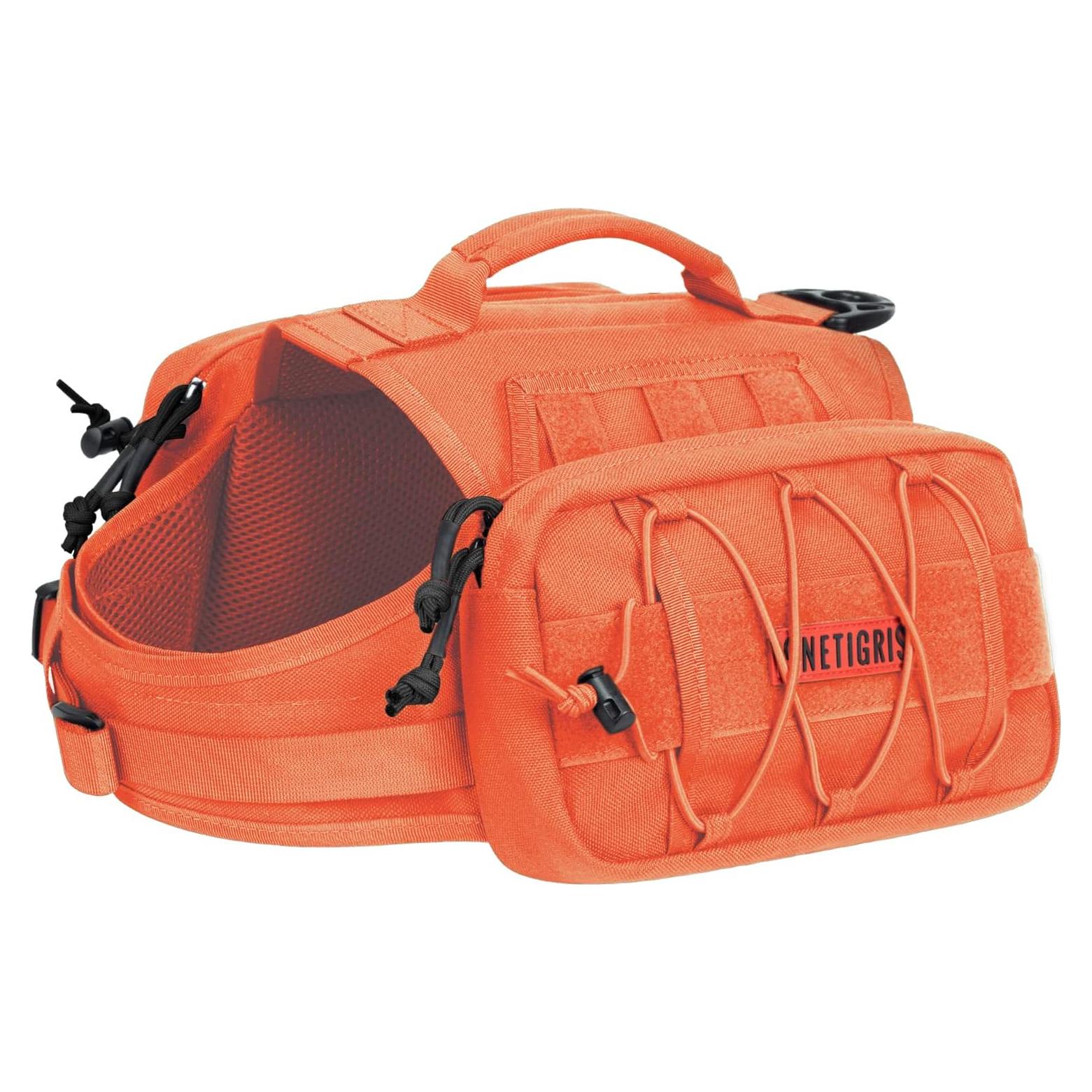 Mochila para Perros OneTigris Mediana Nylon Táctica Naranja