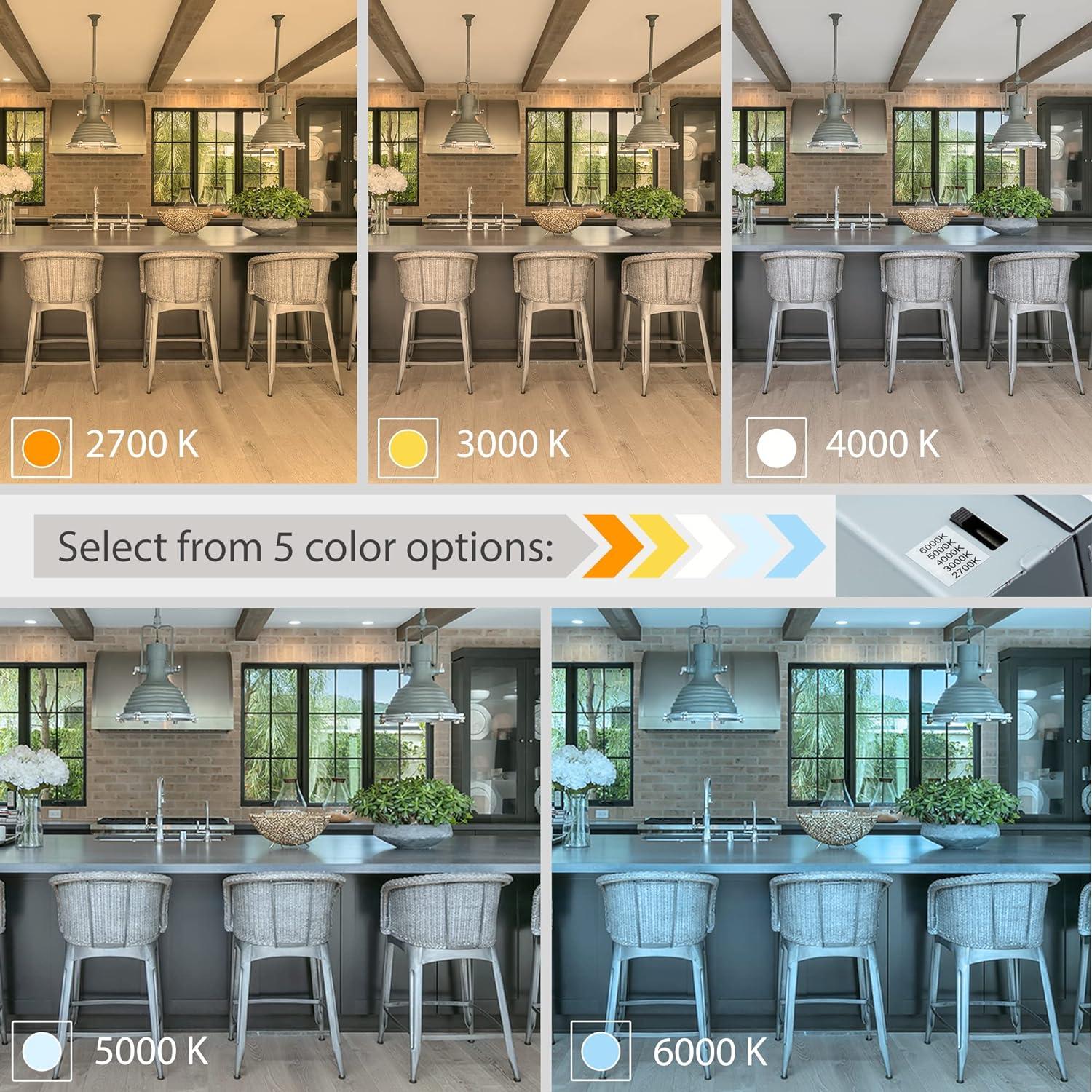 LED empotrado ultra delgado 6" PROCURU 4 unidades 5 colores