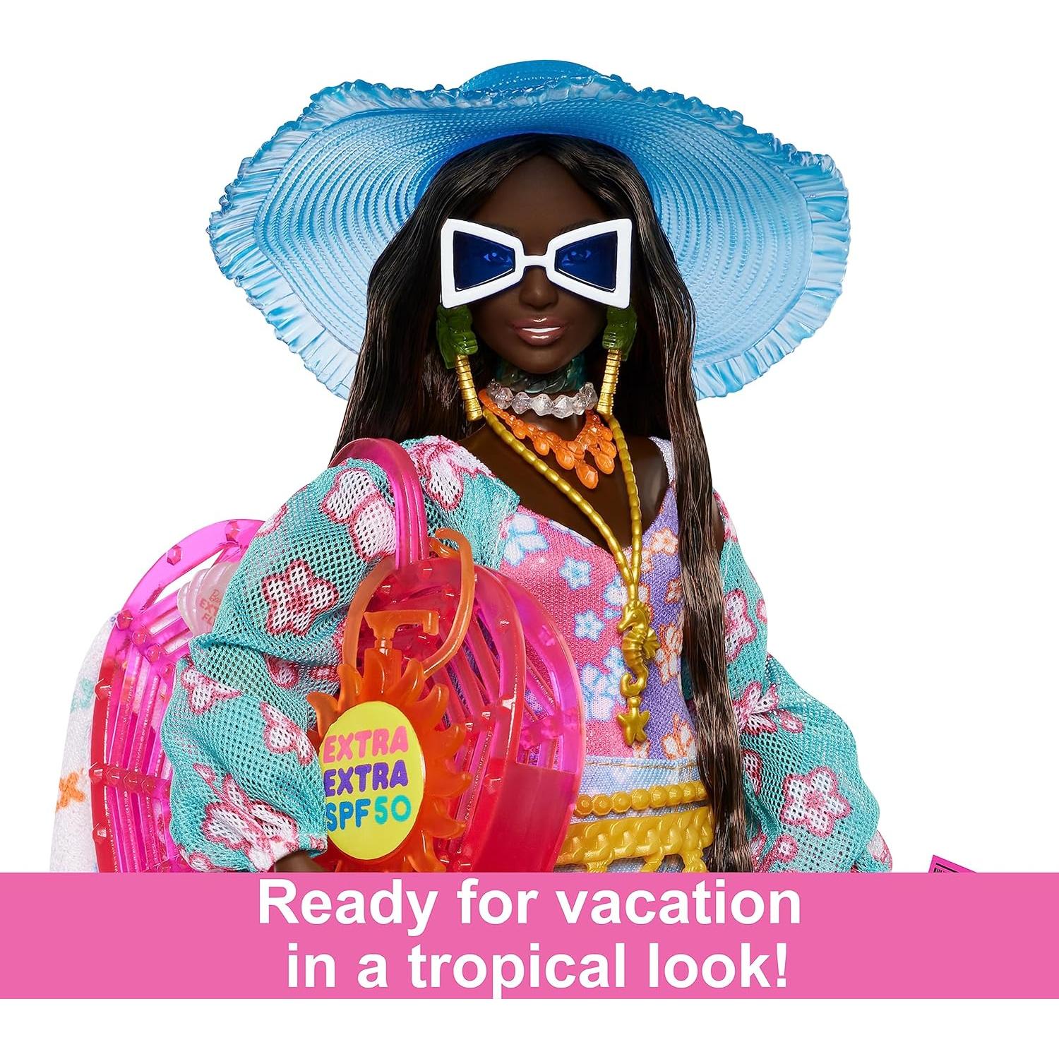 Muñeca Barbie Extra Fly Playa con Accesorios de Viaje
