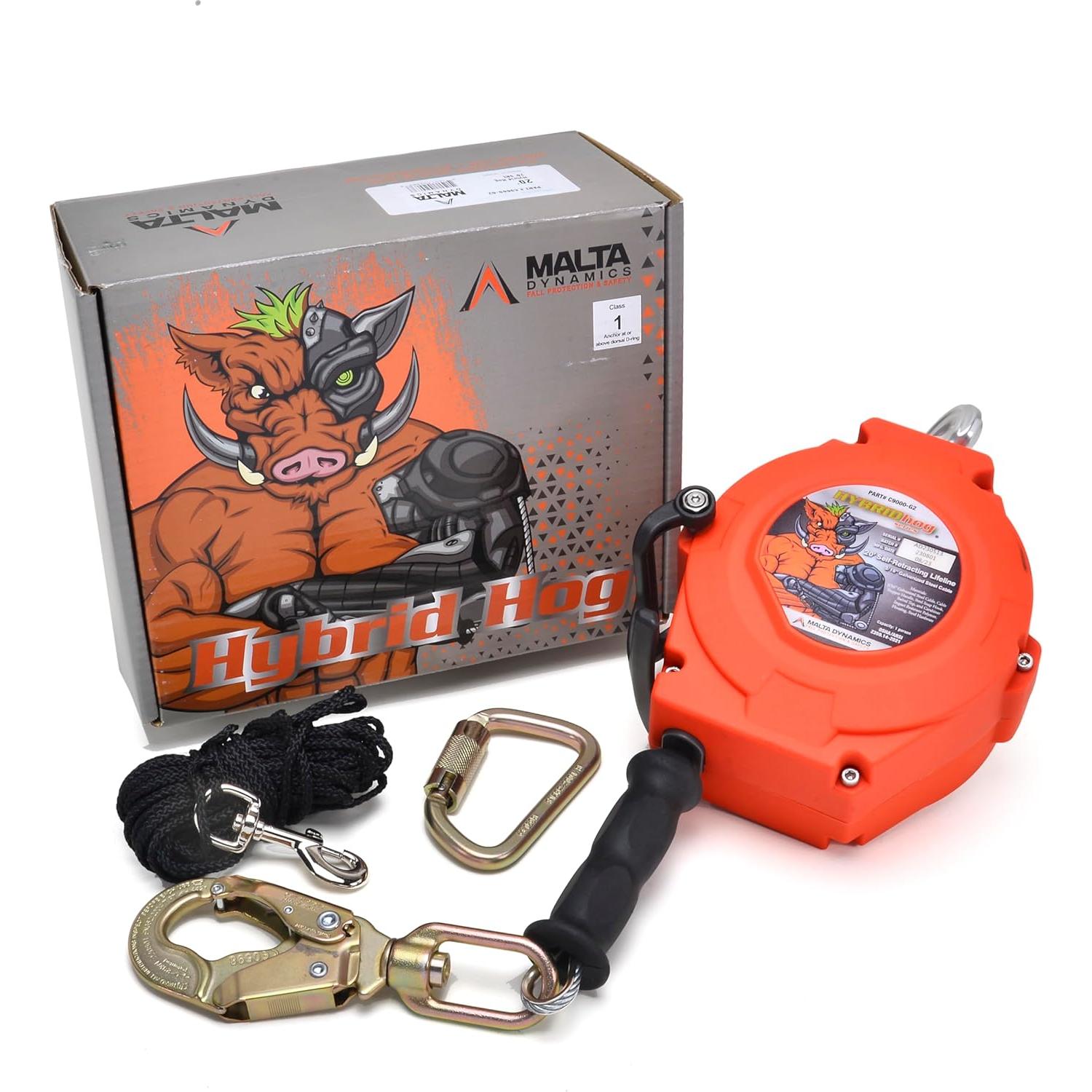 Línea de Vida Retráctil Malta Dynamics Hybrid Hog 6.1m