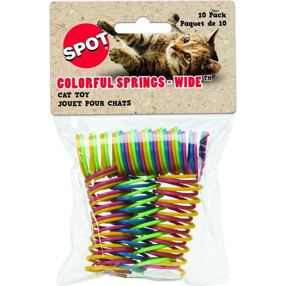 Juguetes de resorte para gatos SPOT Wide - 10 piezas multicolores