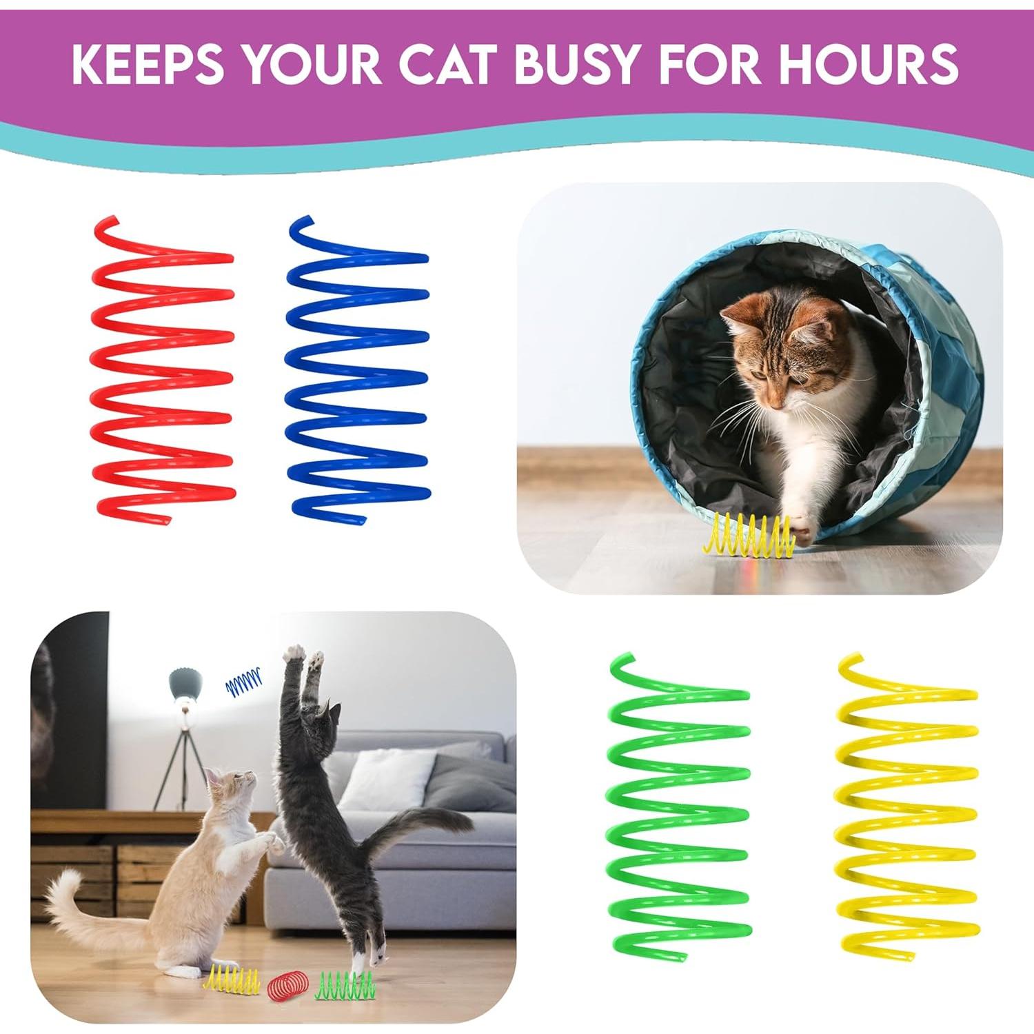 Juguetes de resorte para gatos SPOT Wide - 10 piezas multicolores