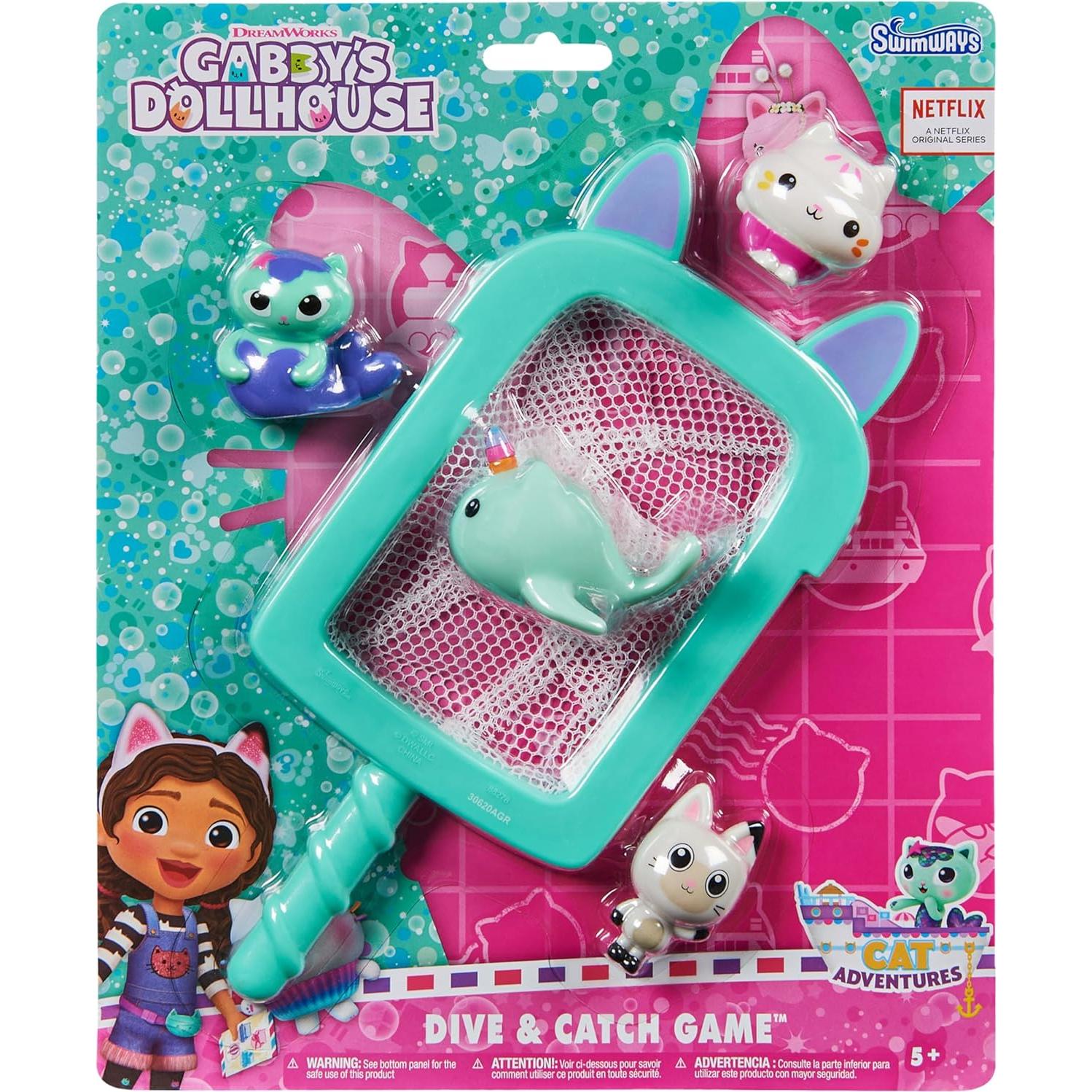 Juego de Buceo y Captura Swimways Gabby's Dollhouse 4 Figuras
