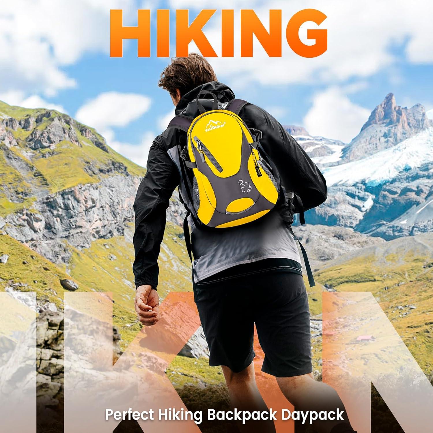 Mochila Pequeña Sunhiker 25L Impermeable para Senderismo