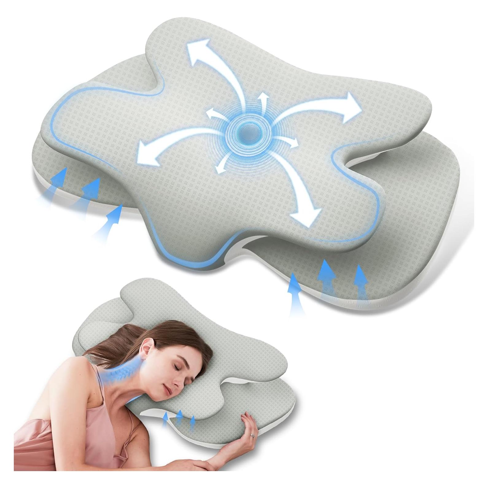 Almohada Cervical Ergonomica RUN HELIX Espuma Viscoelástica 63x38cm